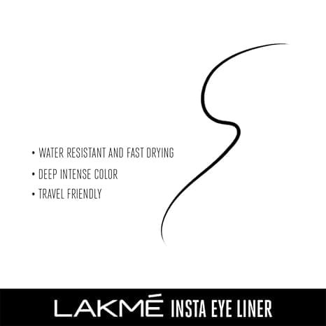 Lakme Ultimate Glam Eye Liner, Semi Matte, Quick drying, Water resistant & Smudgeproof Eye Liner, Black, 9ml - Image 4