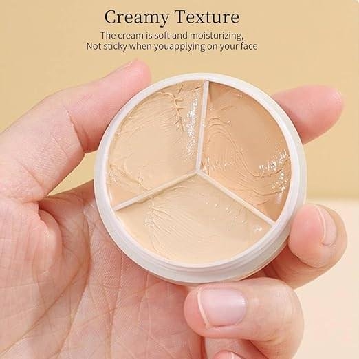 3-in-1 Waterproof Concealer Palette, Triple Colour Coverage, 16-Hour Wear, Matte Finish for Dark Circles, Spots, Blemishes - Image 5