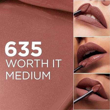 L’Oreal Paris Infallible Matte Resistance Liquid Lipstick- 635 Worth It Medium, 5ml - Image 5